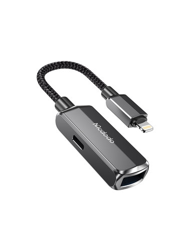 [맥도도] 2in1 라이트닝 8핀 충전 + USB-A OTG 듀얼젠더
