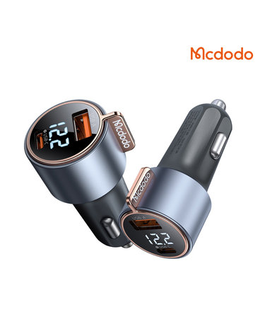 [맥도도] 75W 디스플레이 2포트 차량용 고속충전기 C타입+USB-A타입 CC369