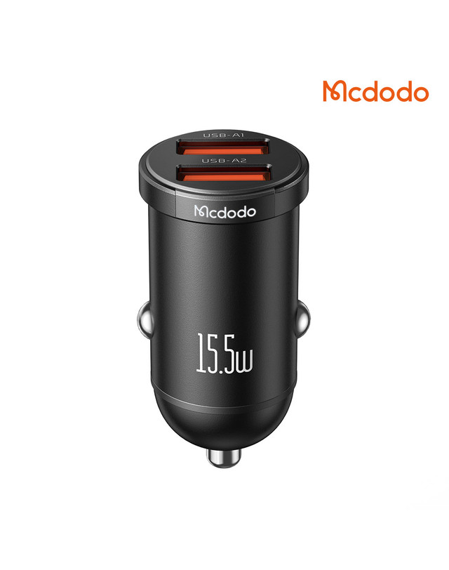 맥도도 [맥도도] CC295 15.5W 미니 2포트 LED 차량용 고속충전기 USB-A타입X2 착용컷