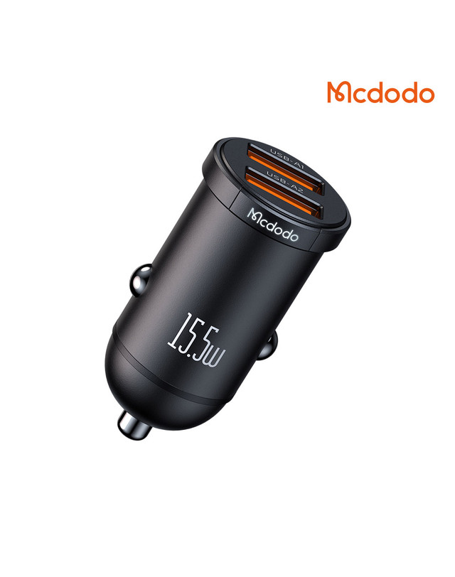 맥도도 [맥도도] CC295 15.5W 미니 2포트 LED 차량용 고속충전기 USB-A타입X2 착용컷