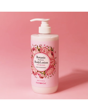 푸드어홀릭 보타닉 퍼퓸 바디로션 로즈 캐모마일 800ml /향좋은 고보습 바디에멀전