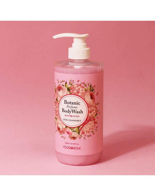 푸드어홀릭 (1+1)푸드어홀릭 보타닉 퍼퓸 바디워시 로즈 캐모마일 800ml/향이좋은 대용량 클렌저 착용컷