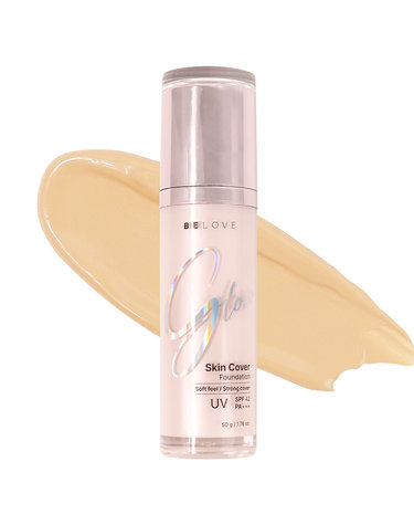 비러브 글로우 스킨 커버 파운데이션 23호 크림베이지 SPF42 50g /광채 윤광피부 모공