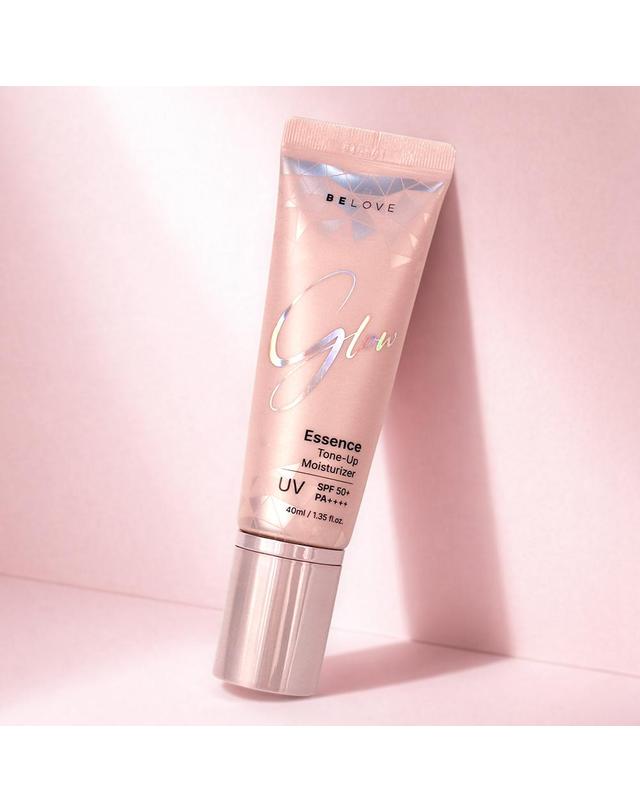 비러브 (2개)비러브 글로우 에센스 톤업 모이스처라이저 40ml SPF50+ /비비 선베이스 수분광 착용컷