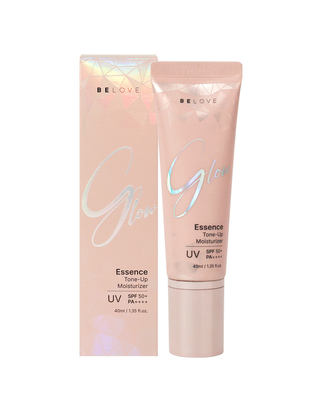 비러브 (2개)비러브 글로우 에센스 톤업 모이스처라이저 40ml SPF50+ /비비 선베이스 수분광 착용컷