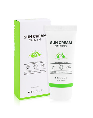 비러브 카밍 선크림 50ml  SPF50+ PA++++ /순한 눈시림없는 자외선차단제 시카 선블록