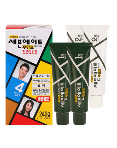 세븐에이트 무향료 칼라크림 대용량 240g 4호 자연스런밤색 /동성제약