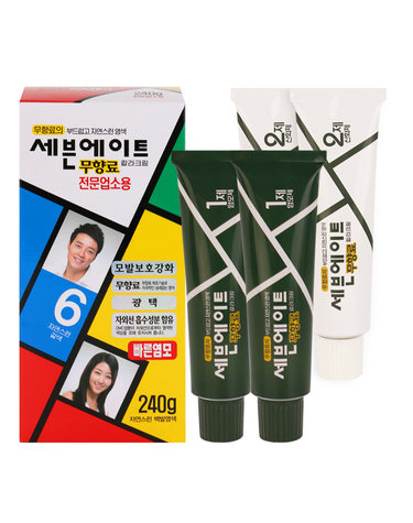 세븐에이트 무향료 칼라크림 대용량 240g 6호 자연스런갈색 /동성제약