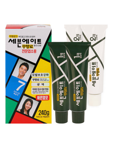세븐에이트 무향료 칼라크림 대용량 240g 7호 자연스런흑갈색 /동성제약