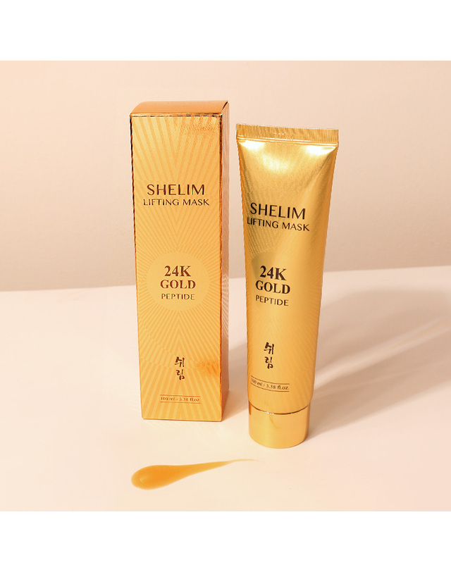 쉬림 (1+1)쉬림 24K골드 펩타이드 리프팅 마스크 100ml /필오프 랩핑마스크 결광 결개선 착용컷