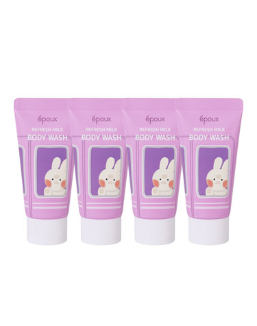 (4개)에뿌 리프레시 여행용 밀크 바디워시 50ml /미니스.휴대용.세면도구.어메니티