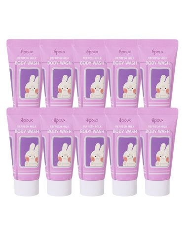 (10개)에뿌 리프레시 여행용 밀크 바디워시 50ml /미니스.휴대용.세면도구.어메니티