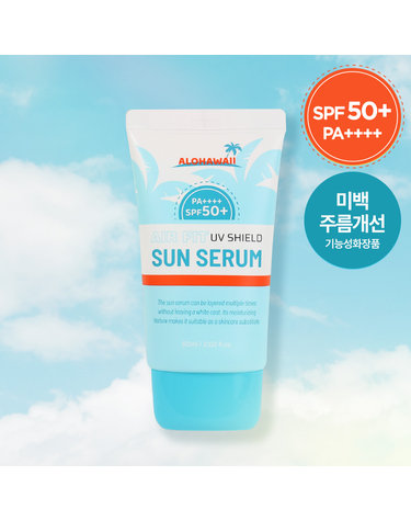 알로하와이 UV쉴드 에어핏 선세럼 60ml SPF50+ PA++++ /백탁없는 수분 썬크림 선블록 자외선차단제