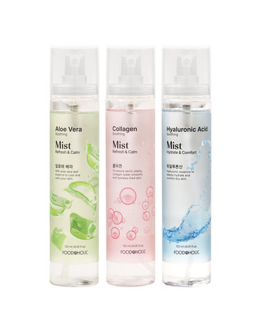 푸드어홀릭 수분충전 수딩 미스트 120ml 3종 택1 /콜라겐 알로에베라 히알루론산