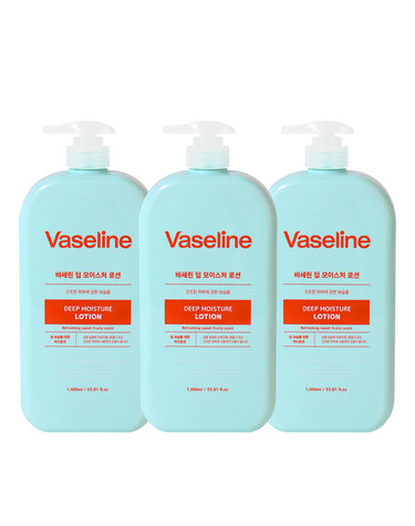 (3개/무배)바세린 딥 모이스처 바디로션 1000ml /대용량 건조한피부용 고보습