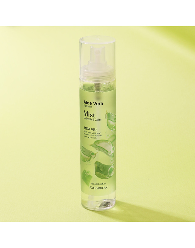 푸드어홀릭 (3개)푸드어홀릭 알로에베라 수딩미스트 120ml /수분 보습 진정 착용컷