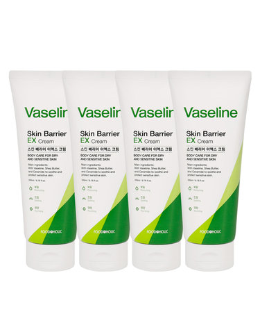 푸드어홀릭 (4개)푸드어홀릭 바세린 스킨 베리어 이엑스 크림 200ml /바디크림 보습