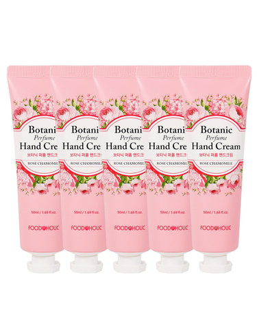 (5개)푸드어홀릭 보타닉 퍼퓸 핸드크림 로즈 캐모마일 50ml /향좋은