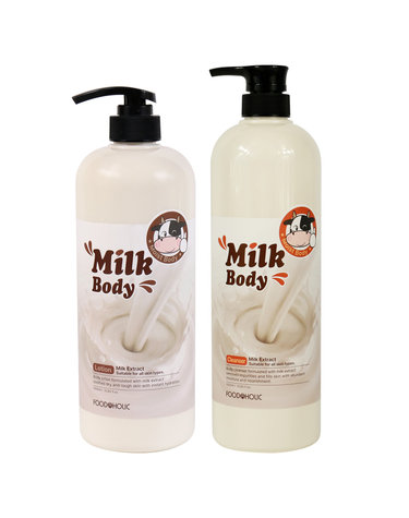 푸드어홀릭 밀크 우유 바디케어 1000ml /로션 워시 클렌저 바디세트