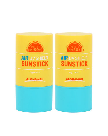 (2개)알로하와이 UV쉴드 에어 선스틱 23g SPF50+ PA++++ /끈적임없는 스틱선크림 선블록 자외선차단제