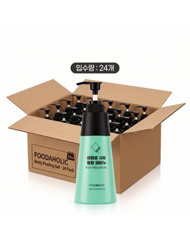 (박스상품)푸드어홀릭 때때로 샤워 필링 때비누 350ml x 24개 1BOX