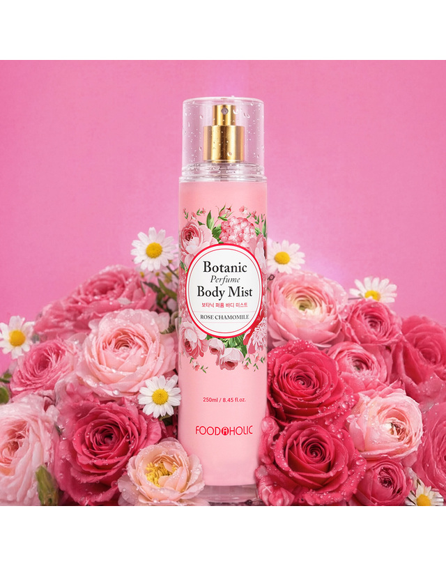 푸드어홀릭 (1+1)푸드어홀릭 보타닉 퍼퓸 바디미스트 로즈 캐모마일 250ml /향좋은 살냄새 착용컷