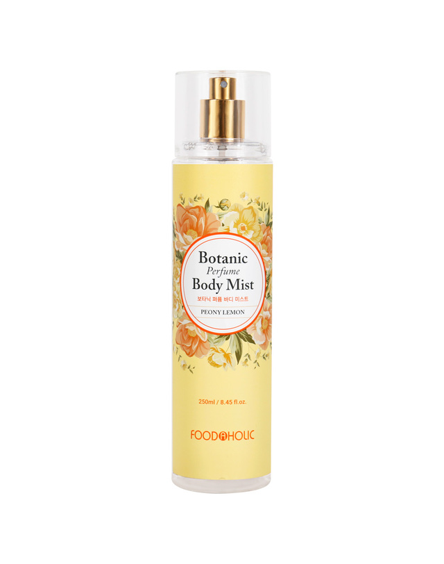 푸드어홀릭 (무배)푸드어홀릭 보타닉 퍼퓸 바디미스트 피오니 레몬 250ml /향좋은 살냄새 착용컷