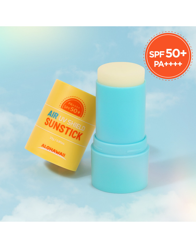 푸드어홀릭 알로하와이 UV쉴드 에어 선스틱 23g SPF50+ PA++++ /끈적임없는 스틱선크림 선블록 자외선차단제 착용컷