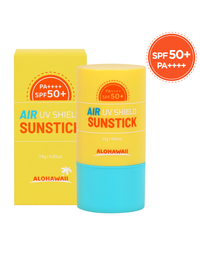 푸드어홀릭 알로하와이 UV쉴드 에어 선스틱 23g SPF50+ PA++++ /끈적임없는 스틱선크림 선블록 자외선차단제 착용컷