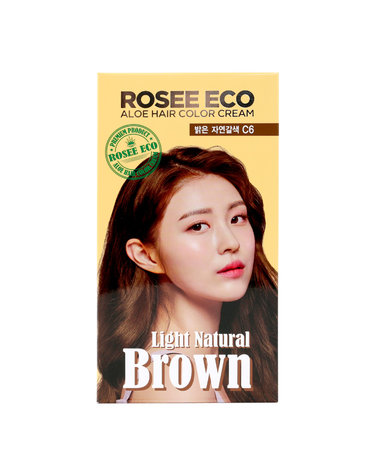 로제 에코 알로에 헤어 칼라 크림 C6 밝은자연갈색
