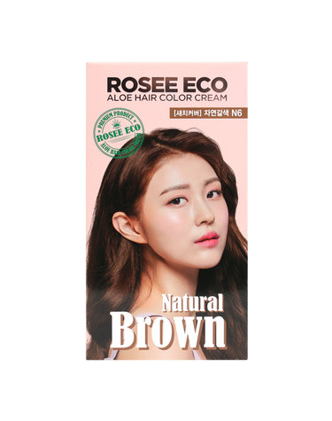로제 에코 알로에 헤어 칼라 크림 N6 자연갈색