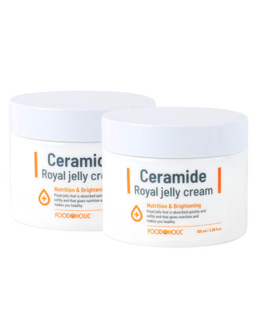 (2개)푸드어홀릭 세라마이드 로얄젤리 크림 100ml/수분크림 장벽강화 주름개선 영양케어