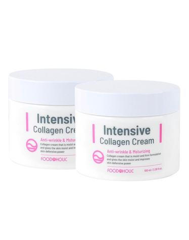 (2개)푸드어홀릭 인텐시브 콜라겐 크림 100ml/수분크림 피부장벽 주름개선 탄력케어