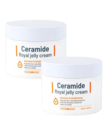 (2개)푸드어홀릭 세라마이드 로얄젤리 크림 100ml/수분크림 장벽강화 주름개선 영양케어