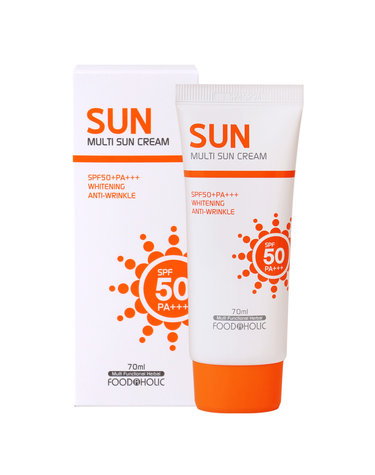 푸드어홀릭 멀티 선크림 70ml SPF50 PA+++ /백탁없는 혼합자차 썬크림 선블록 자외선차단제