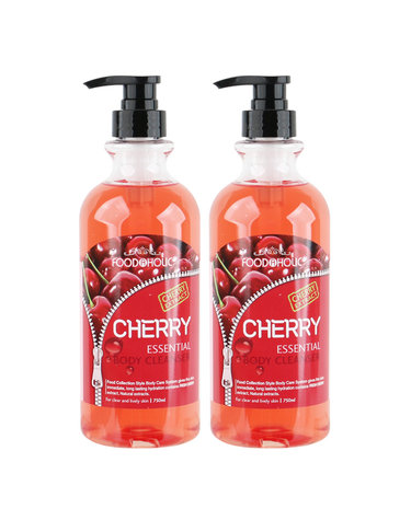 (2개)푸드어홀릭 체리 에센셜 바디클렌져 750ml/워시