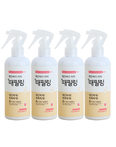 (4개)푸드어홀릭 매끈바디 이지 때필링 300ml /바디스크럽 각질제거
