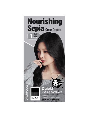 1분 너리싱 먹물 헤어칼라크림 1N흑색
