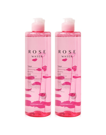 (2개/무배)푸드어홀릭 로즈워터 토너 530ml /대용량 닦토 장미수스킨 진정 보습