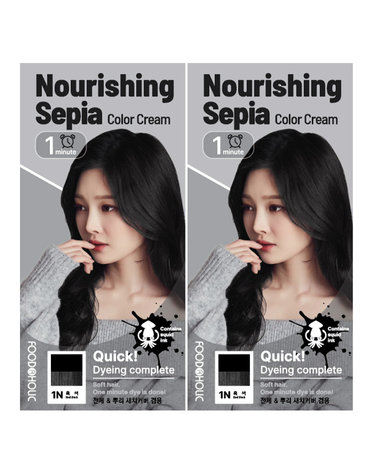 (1+1)1분 너리싱 먹물칼라크림 1N흑색
