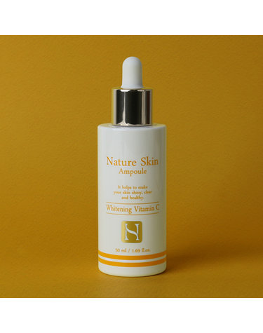 푸드어홀릭 네이처 스킨 앰플 50ml 화이트닝 비타민C /미백기능성 생기세럼 비타민에센스