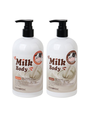 푸드어홀릭 밀크 우유 바디클렌져.로션 500ml 택1