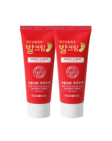(2개)푸드어홀릭 매끈보들촉촉 발크림/엘라스틴 콜라겐 풋크림 60ml