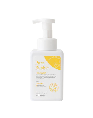 푸드어홀릭 퓨어 버블 핸드워시 레몬향 500ml/몽글몽글 깨끗해