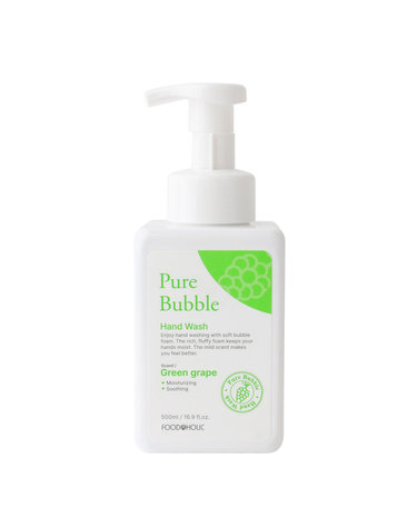 푸드어홀릭 퓨어 버블 핸드워시 청포도향 500ml/몽글몽글 깨끗해