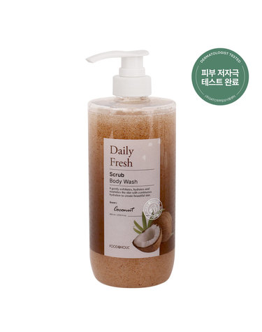 푸드어홀릭 데일리 프레시 스크럽 바디워시 코코넛 800ml /촉촉한 저자극 각질케어