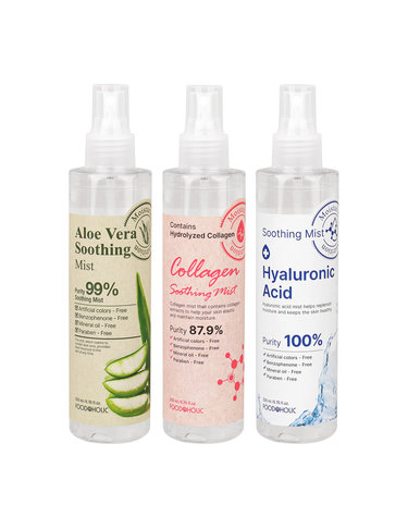 푸드어홀릭 수딩미스트 200ml 3종 택1/알로에.콜라겐.히알루론산