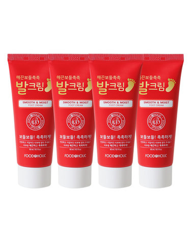 (4개)푸드어홀릭 매끈보들촉촉 발크림/엘라스틴 콜라겐 풋크림 60ml
