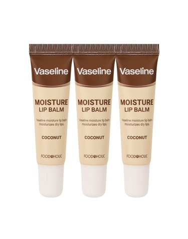 (3개)푸드어홀릭 바세린 모이스처 립밤 코코넛향 12ml