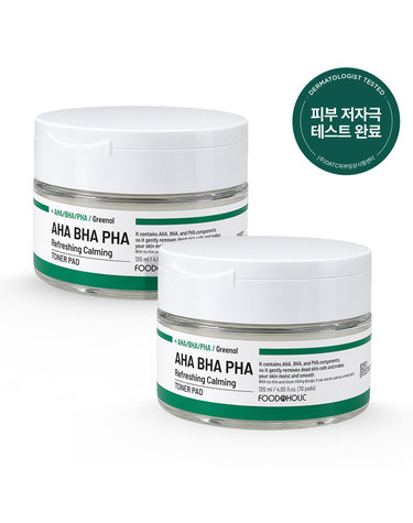 (1+1)아하바하파하 리프레싱 카밍 토너패드 70매(120ml) /저자극 피지조절 진정